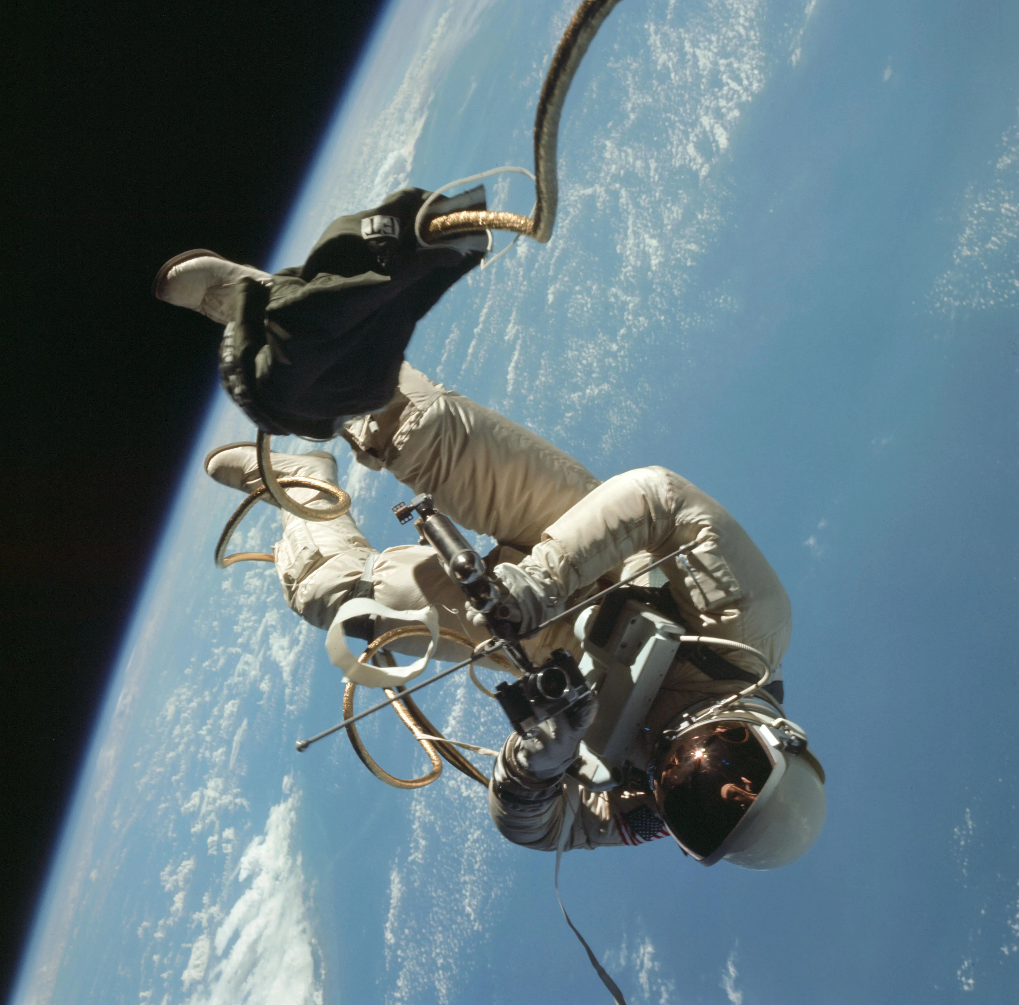 Image of Edward H. White II during America's First Spacewalk
