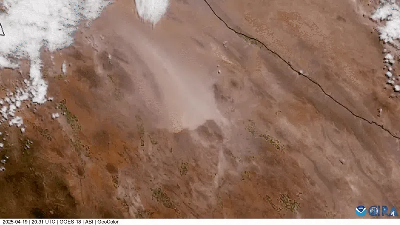 Massive Dust Storm Over Northern Mexico